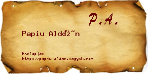 Papiu Aldán névjegykártya